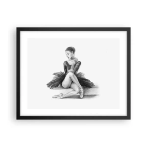 Affiche dans un cadre noir - Poster - Envoutée par la danse - 50x40 cm