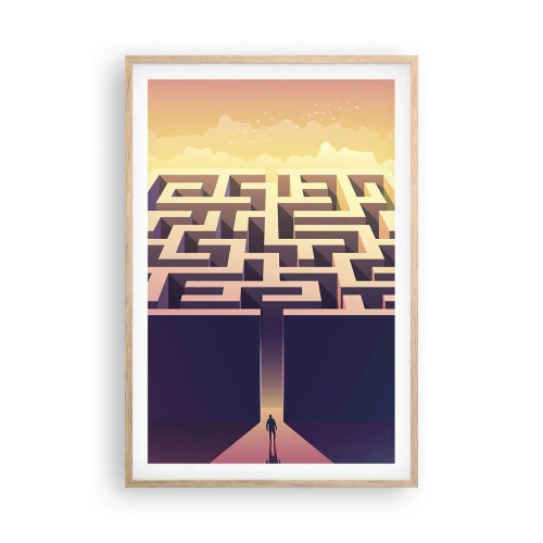 Affiche dans un chêne clair - Poster - Le temps de la décision - 61x91 cm