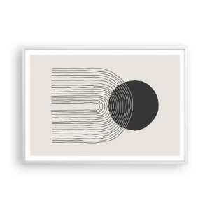 Affiche dans un cadre blanc - Poster - Tremblement et confiance - 100x70 cm