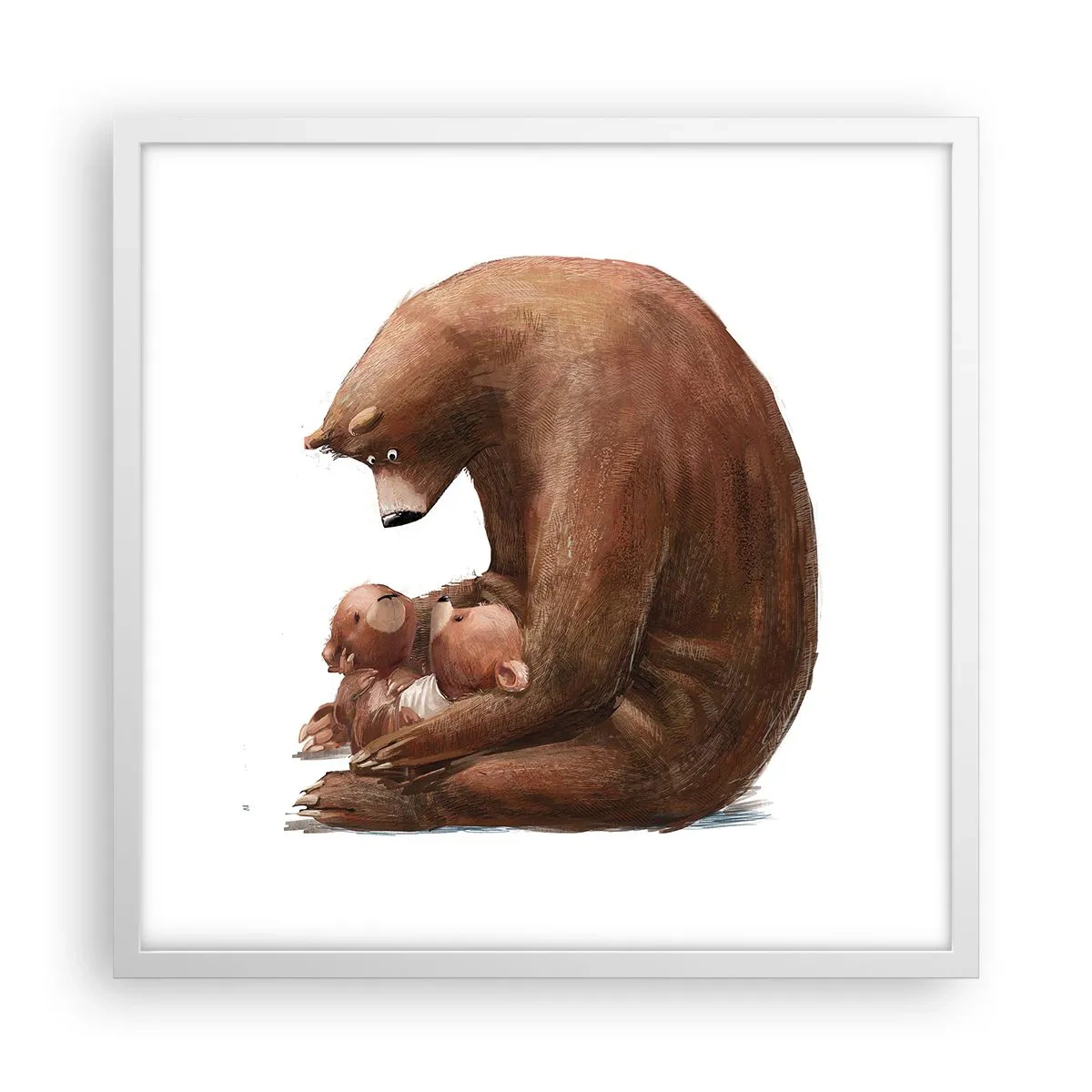 Affiche dans un cadre blanc - Poster - Faites de beaux rêves les enfants - 50x50 cm