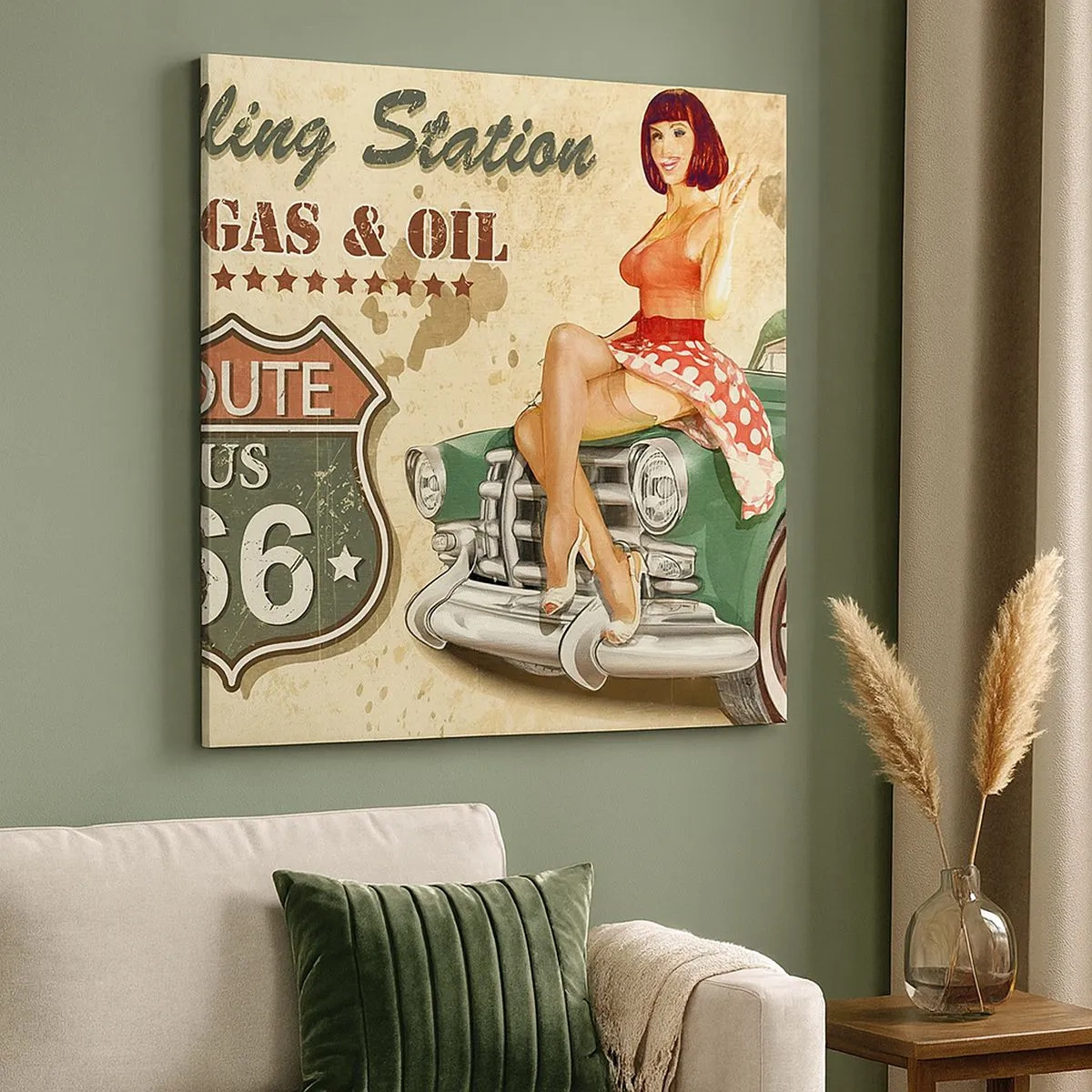 Impression sur toile - Image sur toile - Les superbes années 40. - 30x30 cm