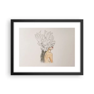 Affiche dans un cadre noir - Poster - Beauté couronnée - 40x30 cm
