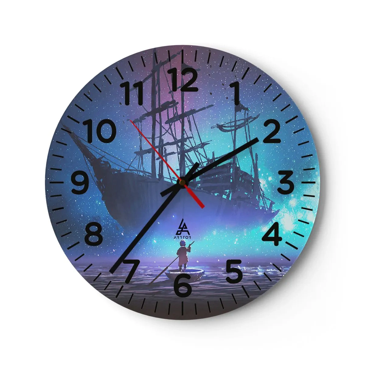 Horloge murale - Pendule murale - A la rencontre du mythe de la mer - 40x40 cm