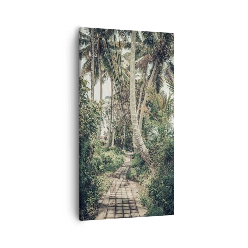 Impression sur toile - Image sur toile - Allée des palmiers - 55x100 cm