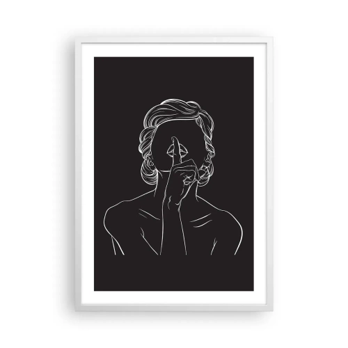 Affiche dans un cadre blanc - Poster - La beauté s'épanouit en silence - 50x70 cm