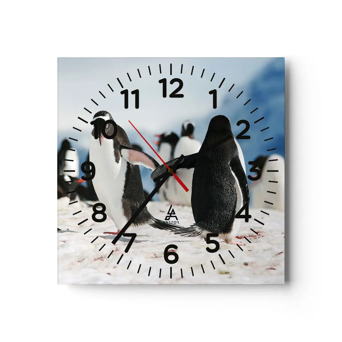 Horloge murale - Pendule murale - Danser dans la neige - 30x30 cm