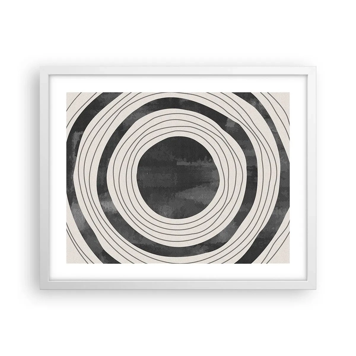 Affiche dans un cadre blanc - Poster - Droit au but - 50x40 cm