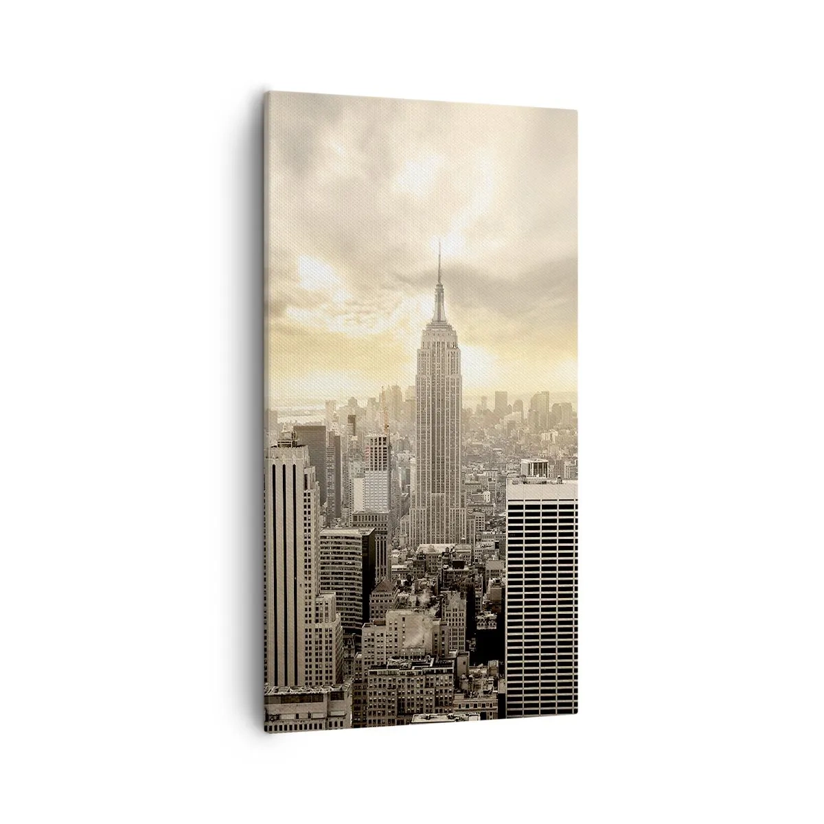 Impression sur toile - Image sur toile - New York tissé de gris - 55x100 cm
