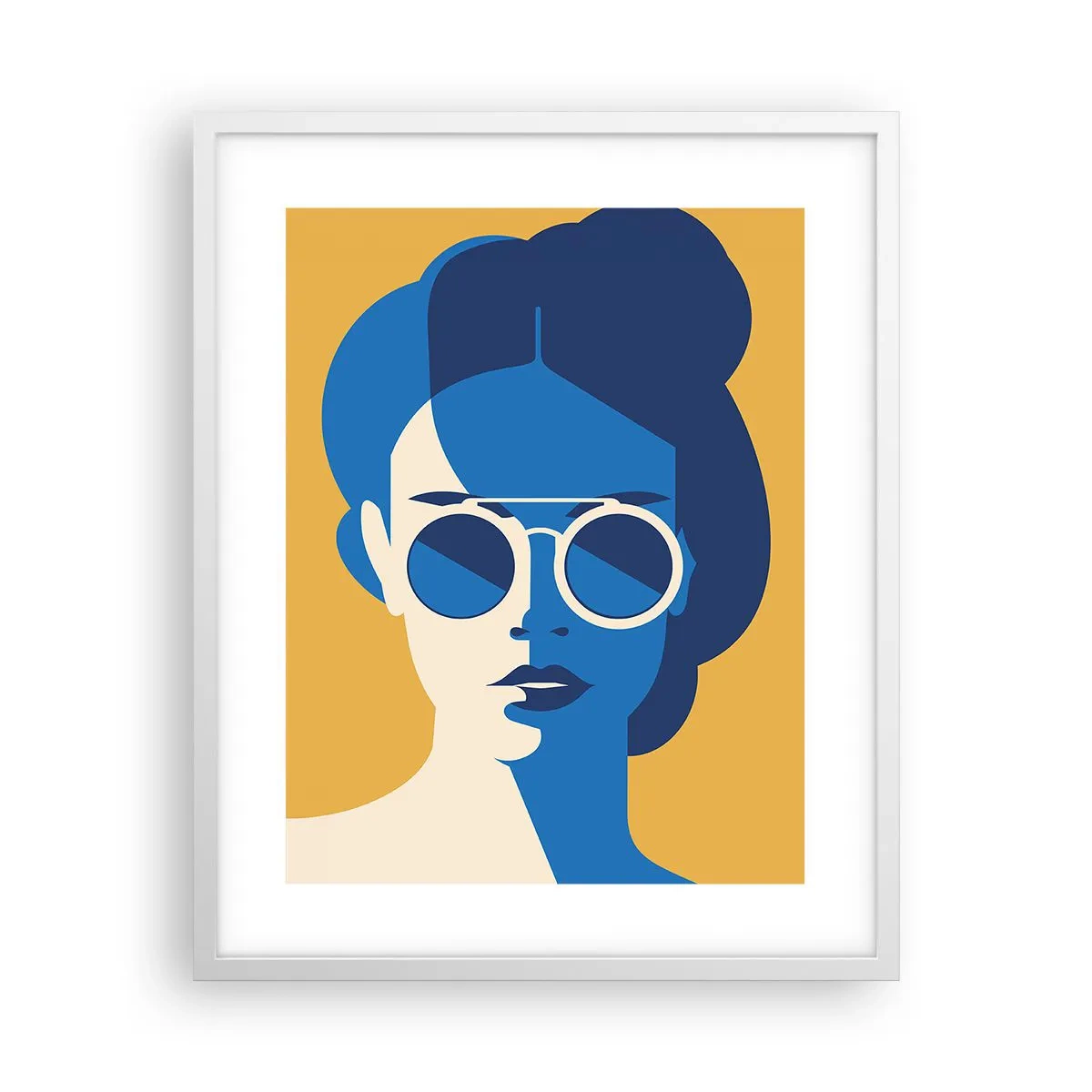 Affiche dans un cadre blanc - Poster - Look de vacances - 40x50 cm