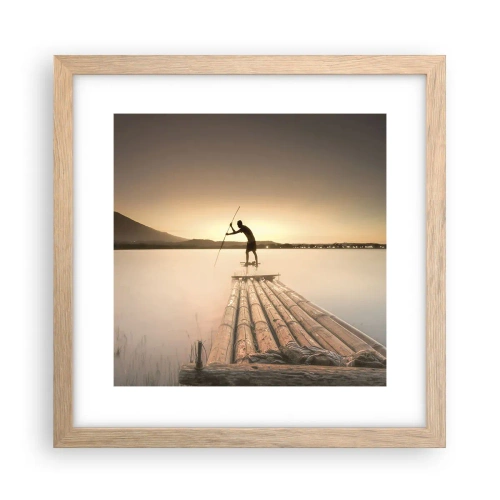 Affiche dans un chêne clair - Poster - Avant la fin du jour - 30x30 cm