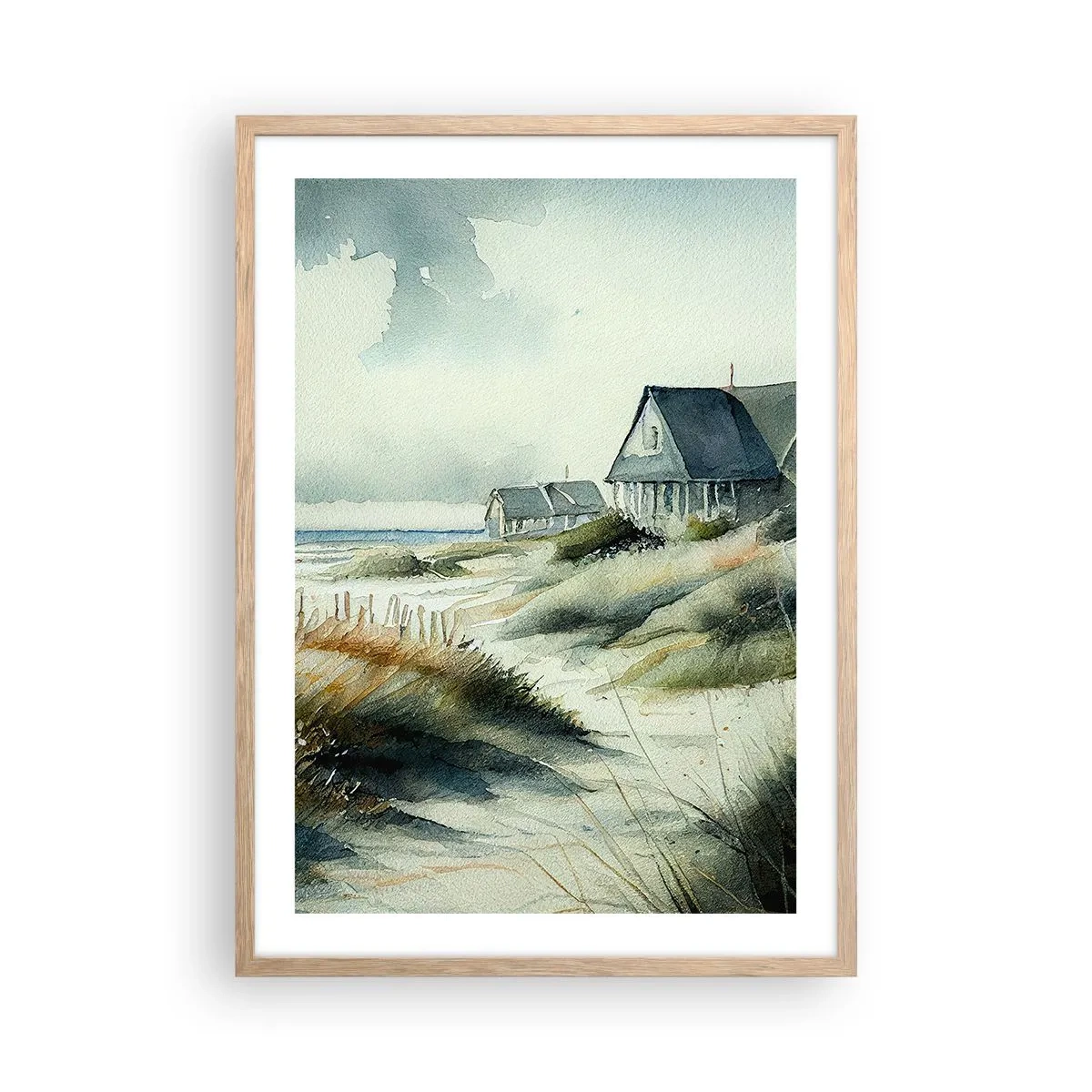 Affiche dans un chêne clair - Poster - Loin de l'agitation - 50x70 cm