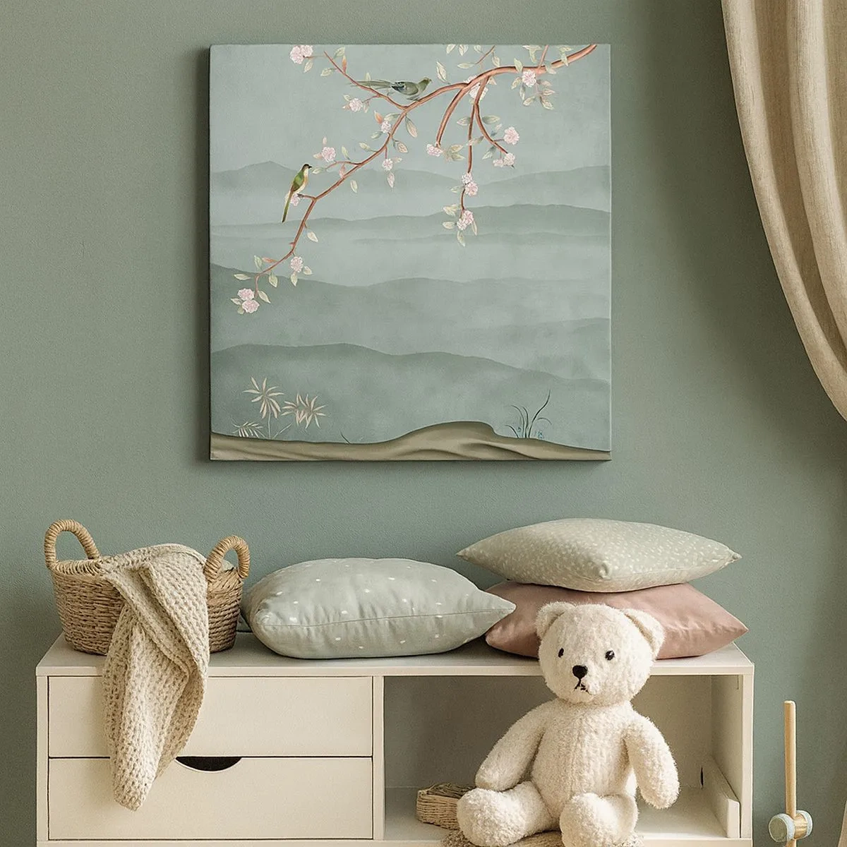 Impression sur toile - Image sur toile - Printemps oh c'est toi - 30x30 cm