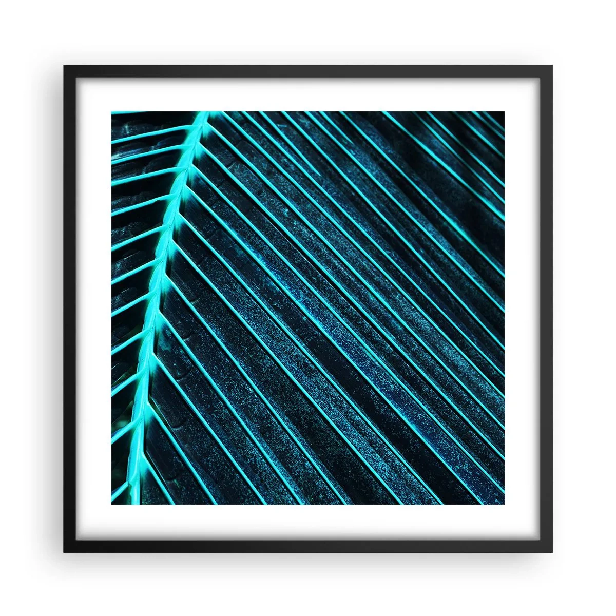 Affiche dans un cadre noir - Poster - Texture verte - 50x50 cm