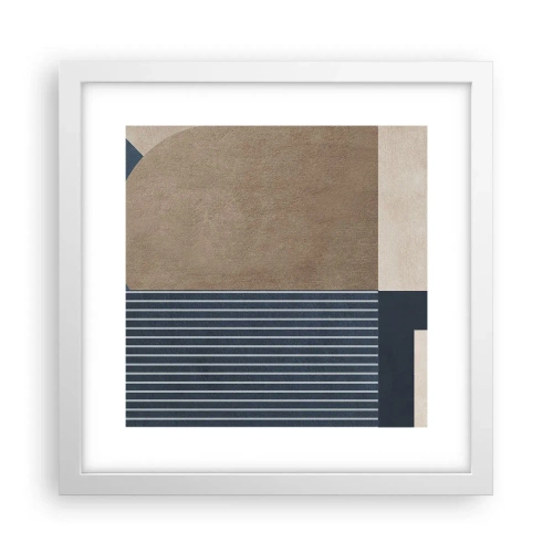 Affiche dans un cadre blanc - Poster - Composition simple et en rondeur - 30x30 cm