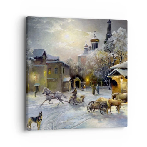 Impression sur toile - Image sur toile - La magie de l'hiver russe - 40x40 cm