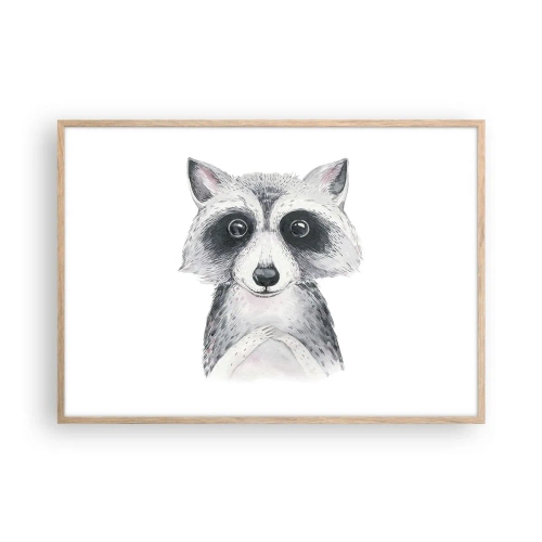 Affiche dans un chêne clair - Poster - Un moment pour s'émouvoir - 100x70 cm