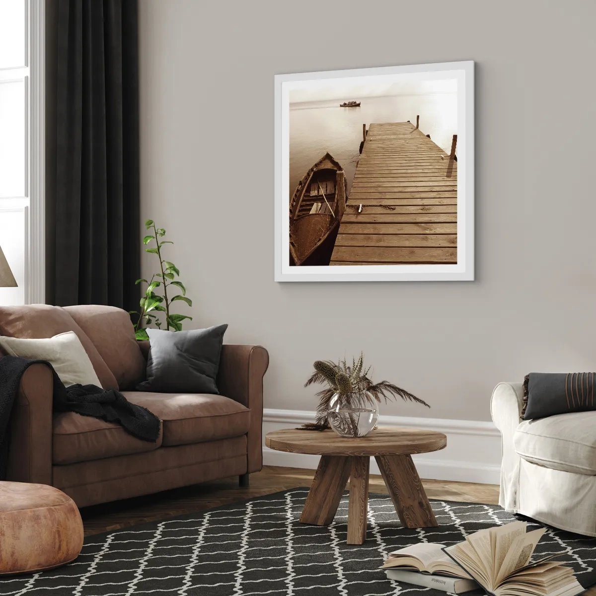 Affiche dans un cadre blanc - Poster - Le grand silence - 30x30 cm