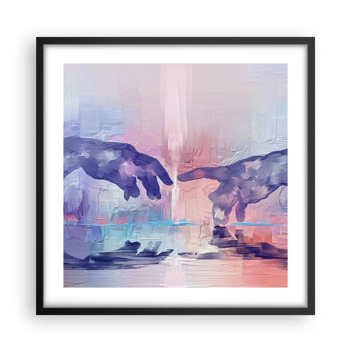 Affiche dans un cadre noir - Poster - Divine étincelle de vie - 50x50 cm