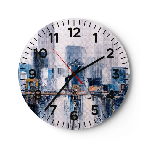 Horloge murale - Pendule murale - Impression new-yorkaise - 40x40 cm