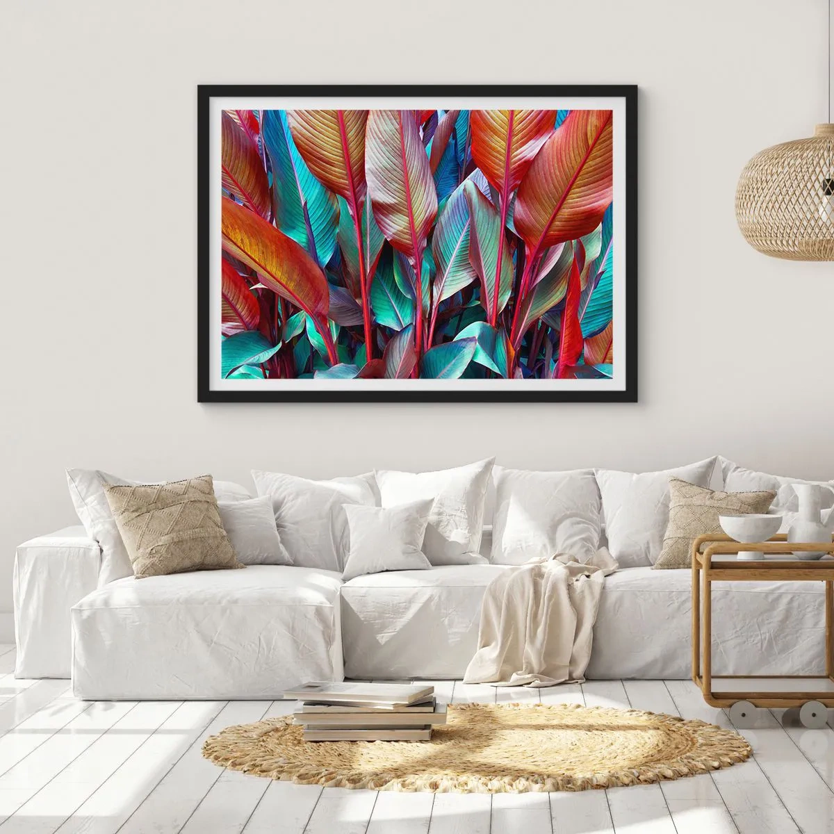 Affiche dans un cadre noir - Poster - Un fourré coloré - 91x61 cm