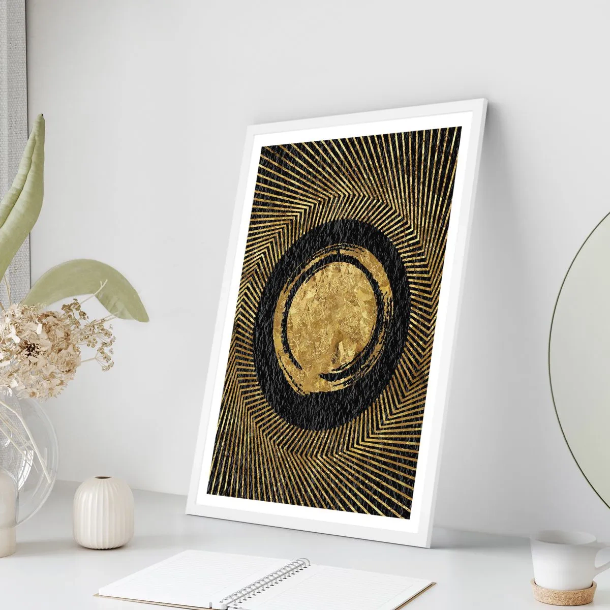 Affiche dans un cadre blanc - Poster - Composition glamour - 61x91 cm