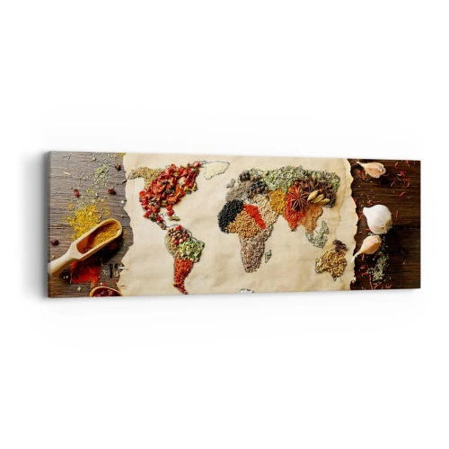Impression sur toile - Image sur toile - Toutes les saveurs du monde - 90x30 cm