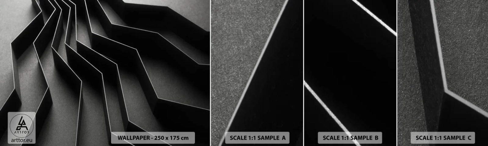 Échantillon De Papier Peint Standard Eco - Ordre spatial - 3D, Labyrinthe, Moderne - 100x30 cm