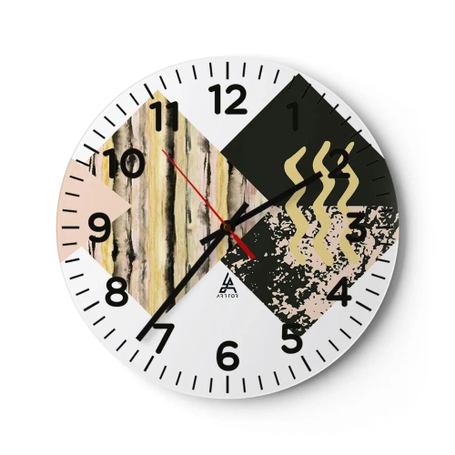 Horloge murale - Pendule murale - Pas si simple - 40x40 cm