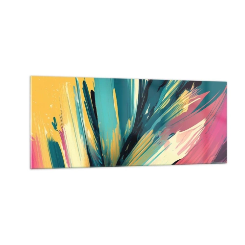 Impression sur verre - Image sur verre - Composition – une explosion de joie - 100x40 cm