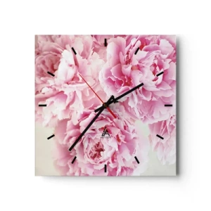 Horloge murale - Pendule murale - En glamour rose - 40x40 cm