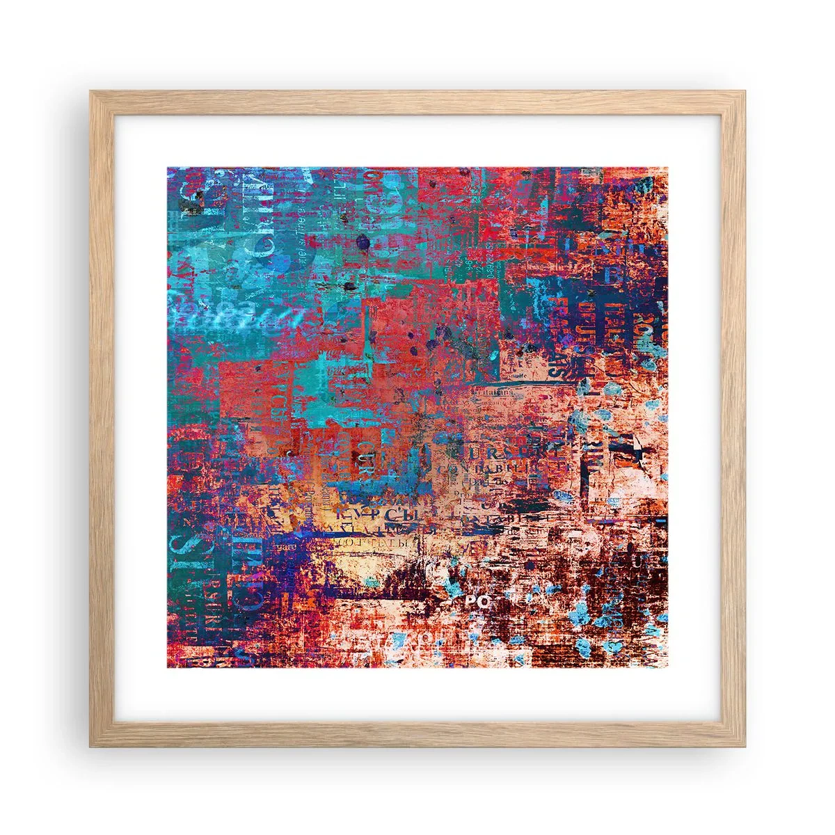 Affiche dans un chêne clair - Poster - Mémoire et oubli - 40x40 cm