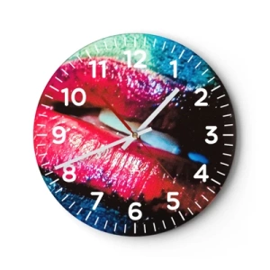 Horloge murale - Pendule murale - Sensuel et dérangeant - 40x40 cm