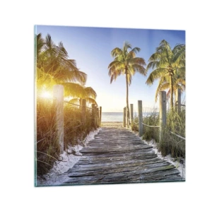 Impression sur verre - Image sur verre - Directement au paradis - 70x70 cm