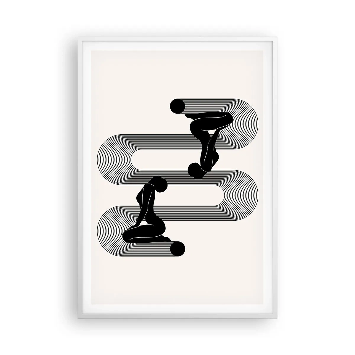 Affiche dans un cadre blanc - Poster - Symétrie sensuelle - 70x100 cm