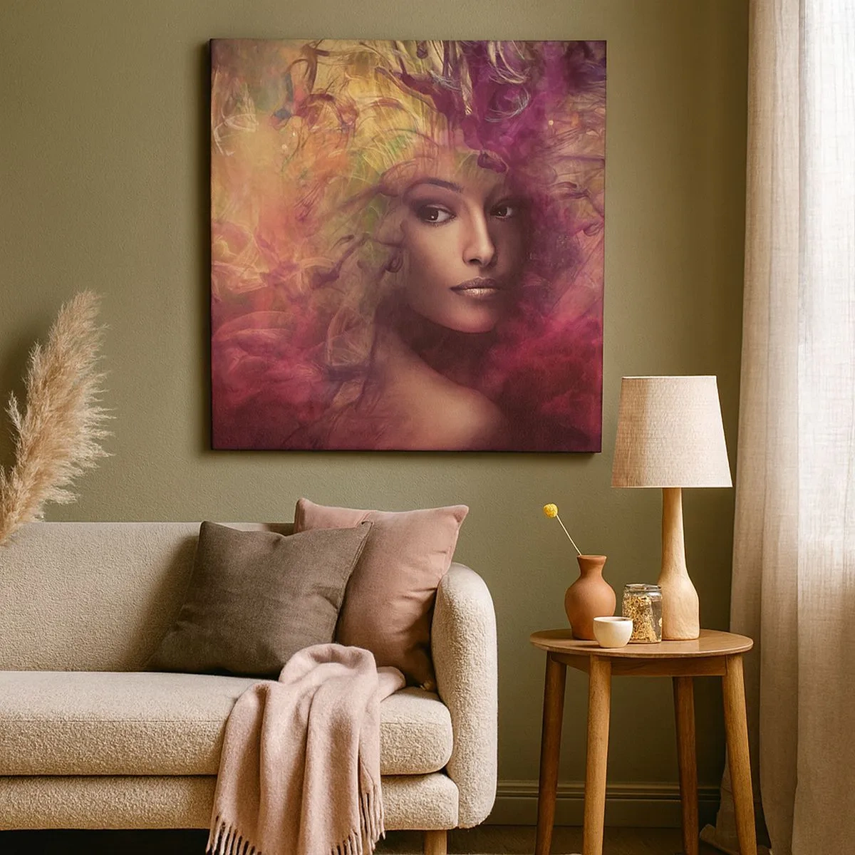 Impression sur toile - Image sur toile - Je suis ici! - 30x30 cm