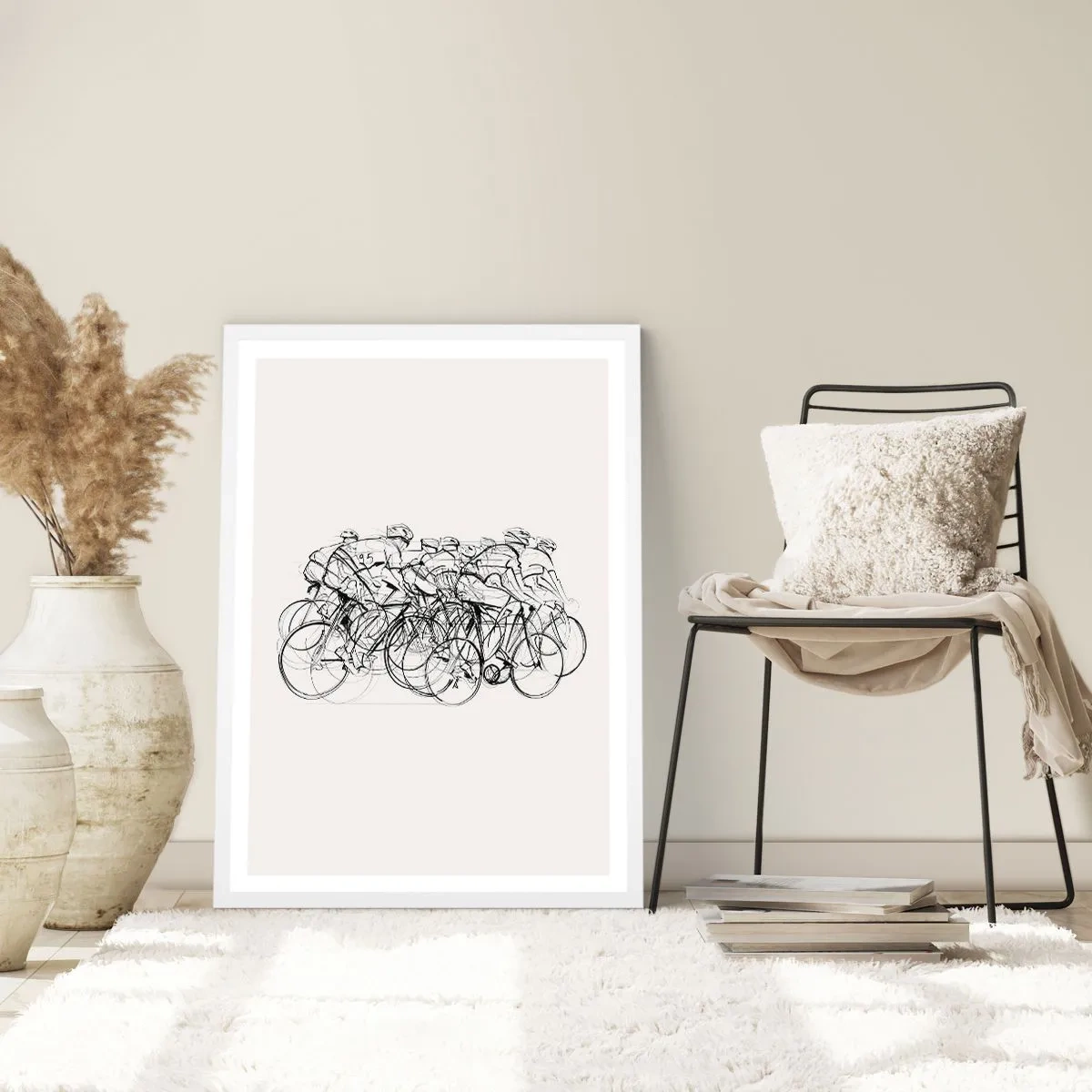 Affiche dans un cadre blanc - Poster - Ensemble en équipe - 30x40 cm