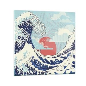 Impression sur verre - Image sur verre - D'une inspiration japonnaise - 30x30 cm