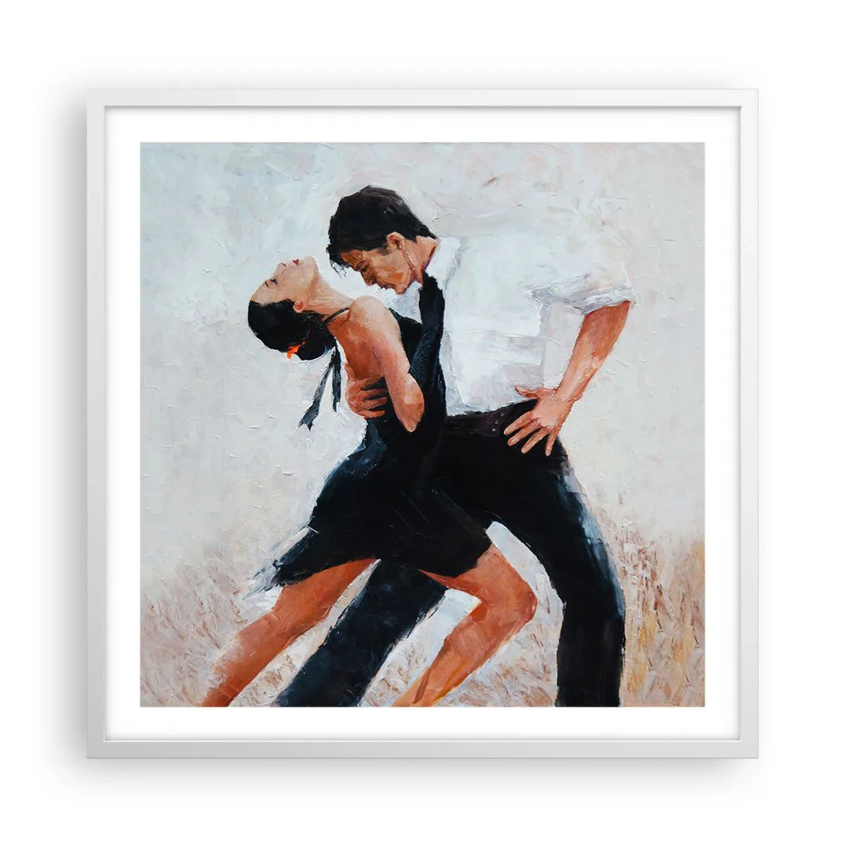 Affiche dans un cadre blanc - Poster - Tango de mes rêves et pensées - 60x60 cm