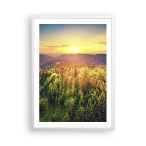 Affiche dans un cadre blanc - Poster - Monts et sommets - 50x70 cm