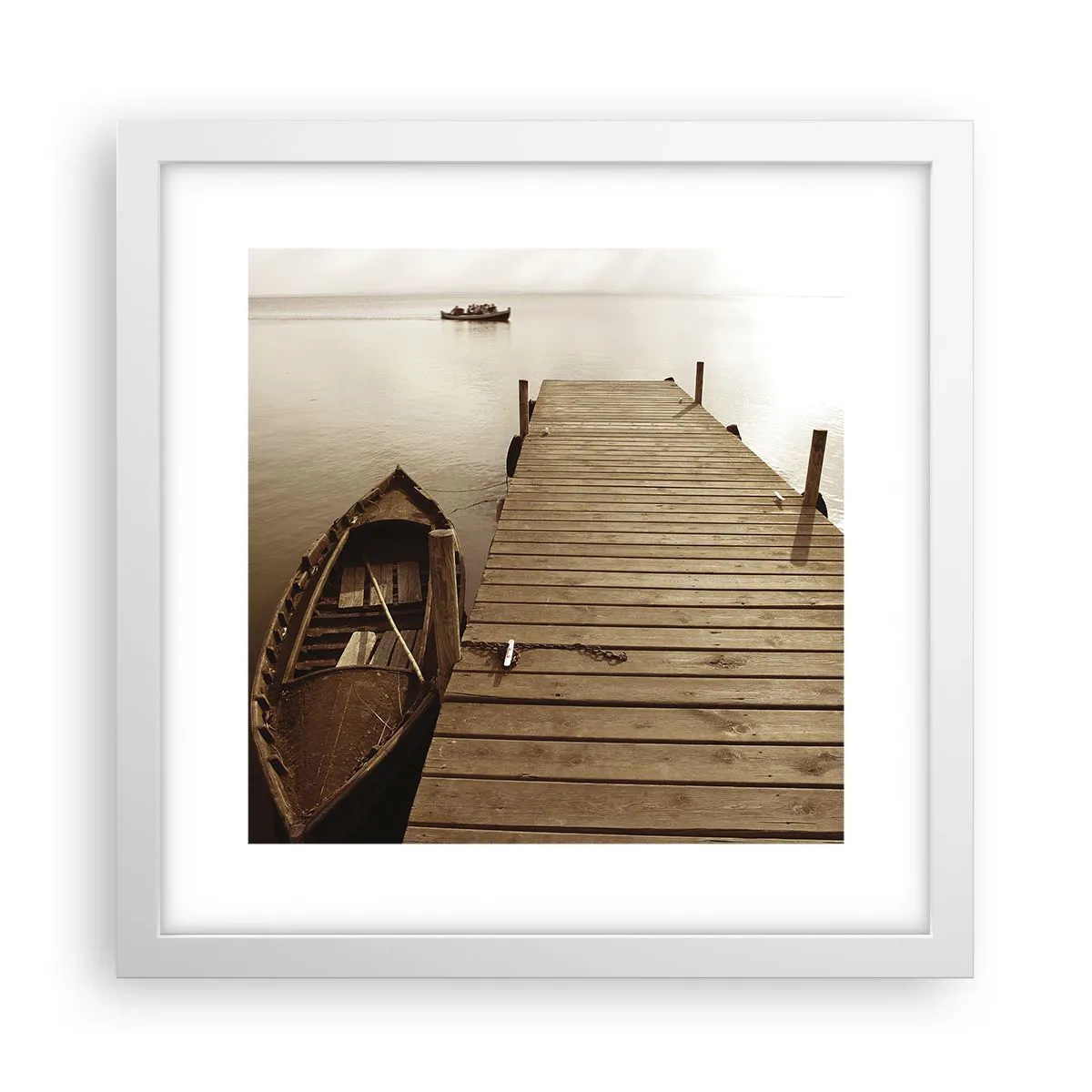 Affiche dans un cadre blanc - Poster - Le grand silence - 30x30 cm