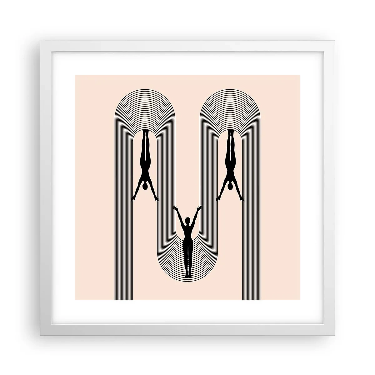 Affiche dans un cadre blanc - Poster - Les jambes en l’air - 40x40 cm