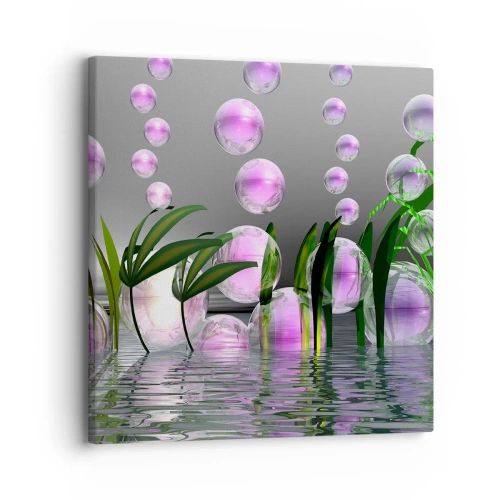 Impression sur toile - Image sur toile - Une composition réfléchissante de légèreté et de vie - 30x30 cm