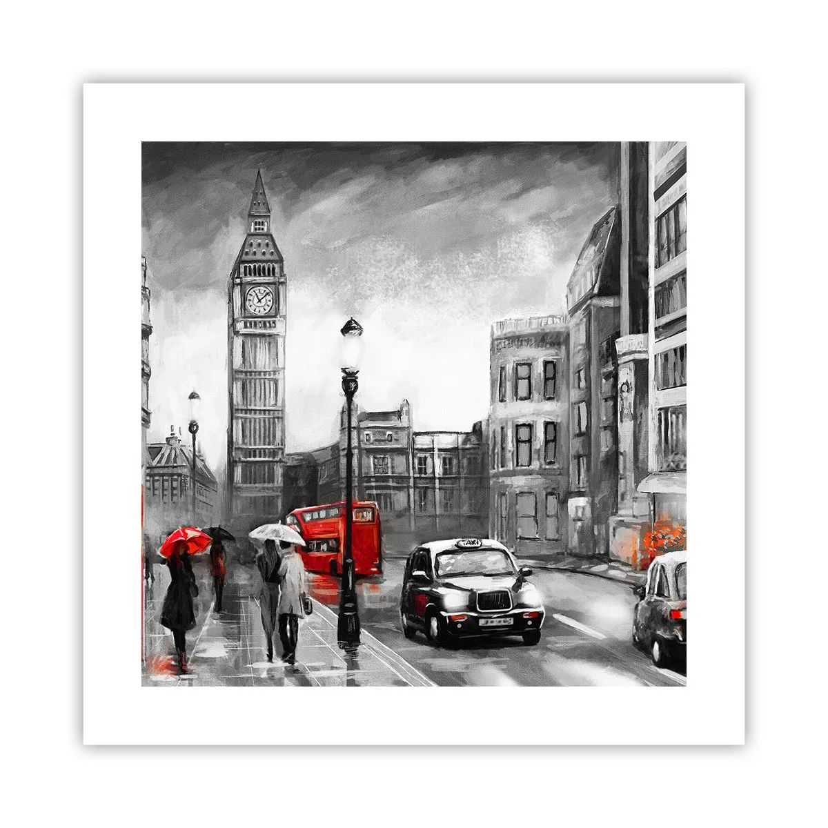 Affiche - Poster - Pas du tout une ville grise - 40x40 cm