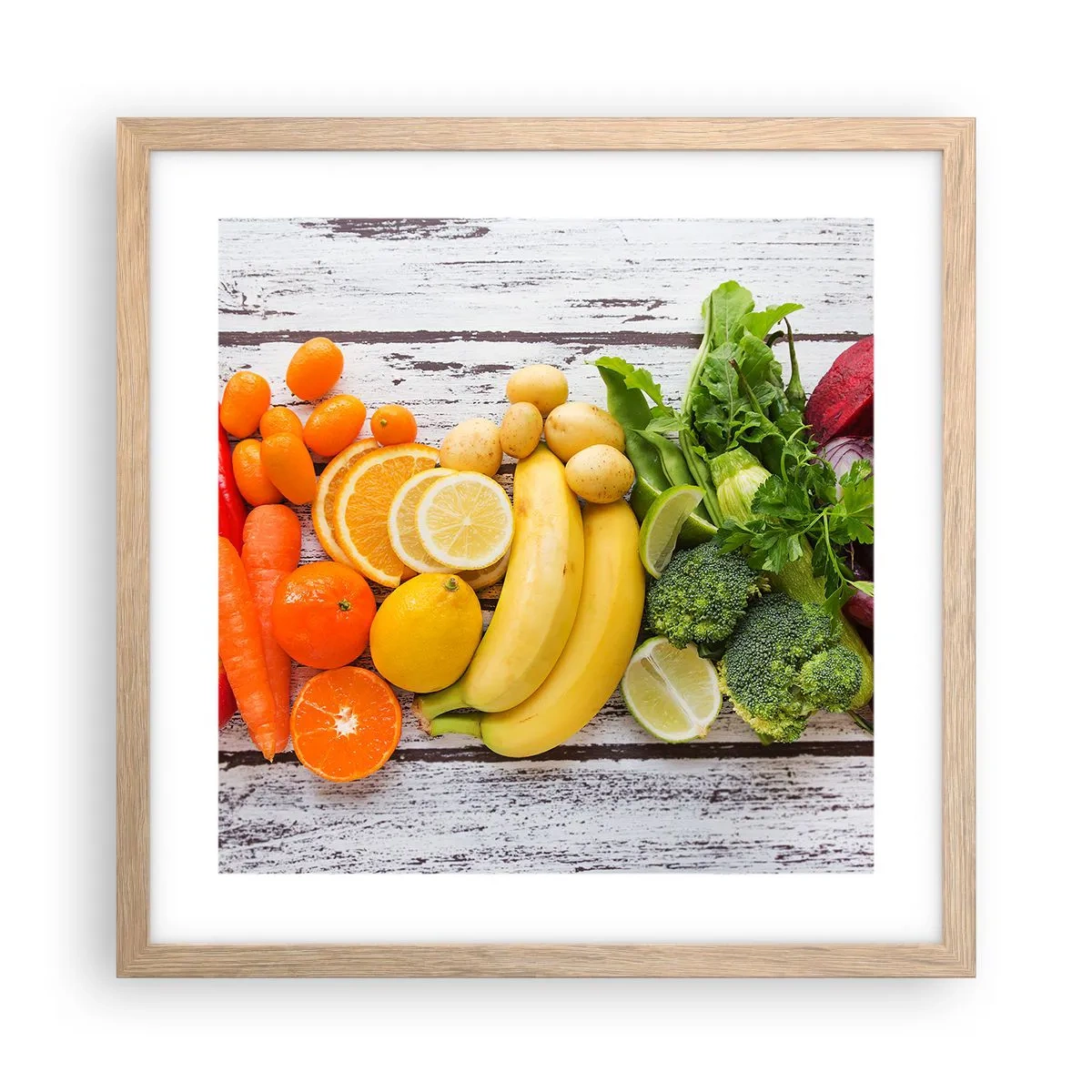 Affiche dans un chêne clair - Poster - Ce n'est pas suffisant? - 40x40 cm