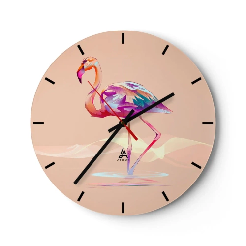 Horloge murale - Pendule murale - L'oiseau des bonnes émotions - 40x40 cm