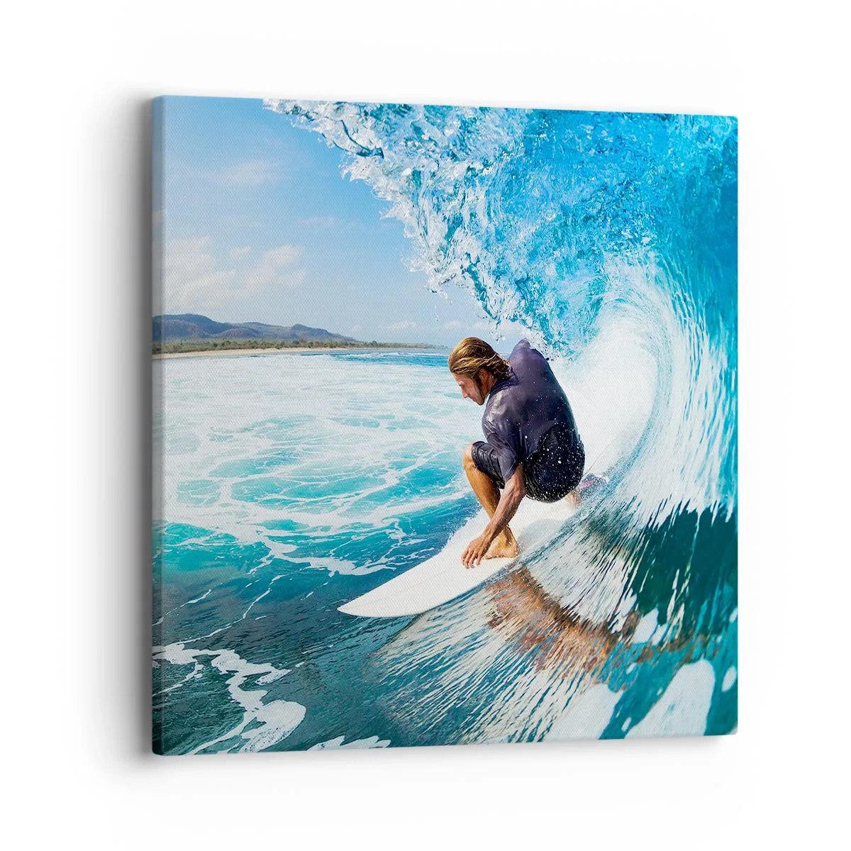 Impression sur toile - Image sur toile - Danse avec les vagues - 40x40 cm