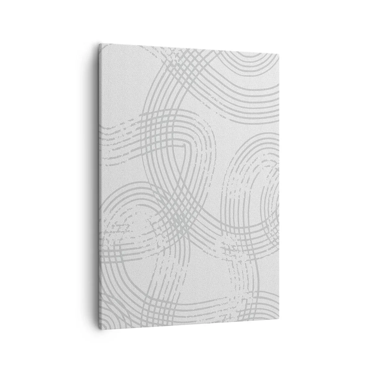Impression sur toile - Image sur toile - Un motif subtil avec des lignes entrelacées dans des tons clairs - 50x70cm - Il n'y a pas de chemin droit - Décoration murale moderne pour le salon et la chambre ARTTOR