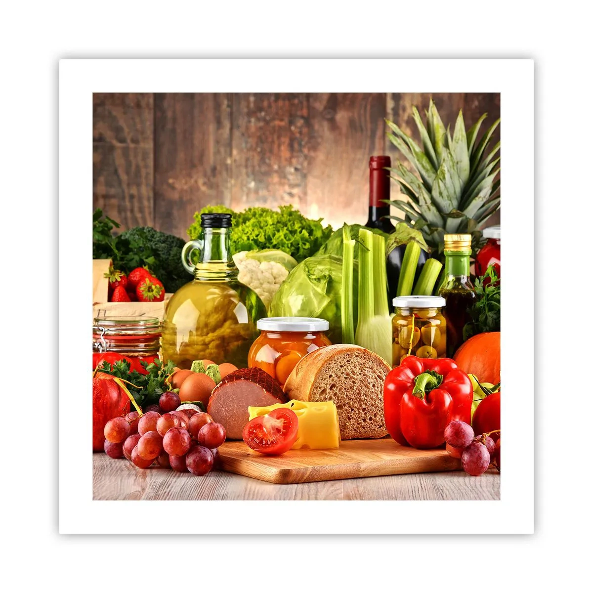 Affiche - Poster - Fumé, cuit au four et mariné - 50x50 cm
