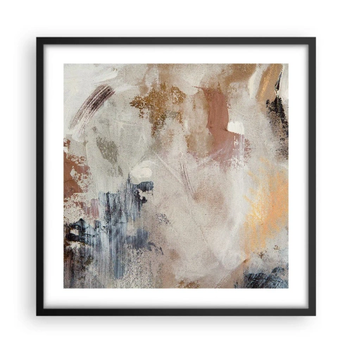 Affiche dans un cadre noir - Poster - Abstraction brumeuse - 50x50 cm
