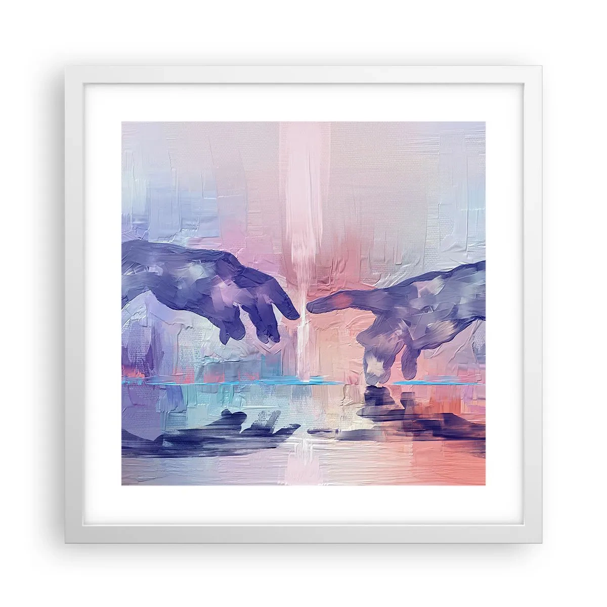 Affiche dans un cadre blanc - Poster - Divine étincelle de vie - 40x40 cm